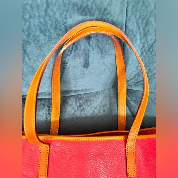 Dooney & Bourke Pebble Leather Charleston Shopper Pink Tote Bag EUC - Picture 12 of 12